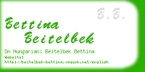 bettina beitelbek business card